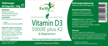 Carica l'immagine nel visualizzatore di Gallery, Vitamina D3 5000 UI + K + Magnesio - Capsule